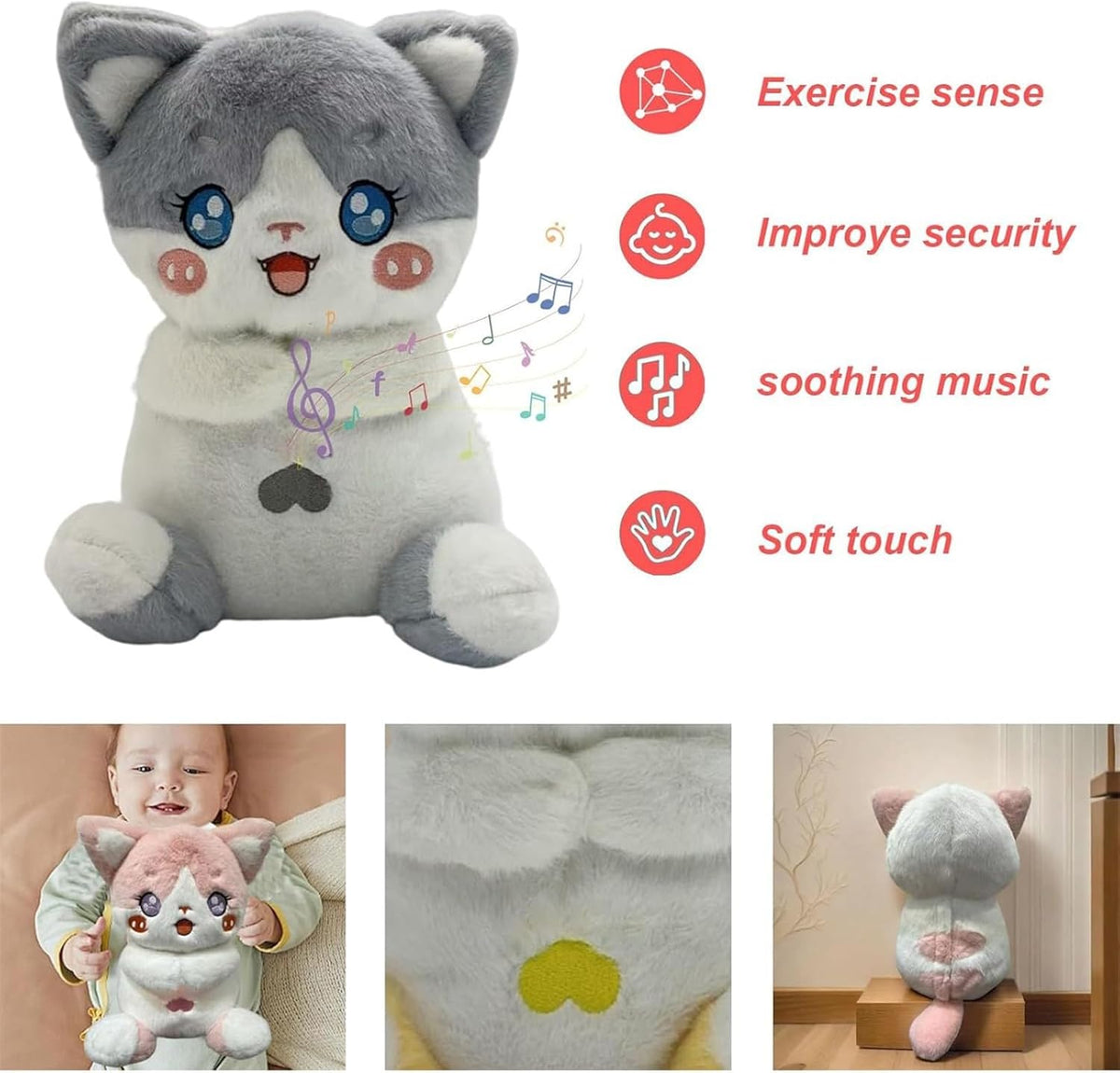 Breathing Cat Plush Toy