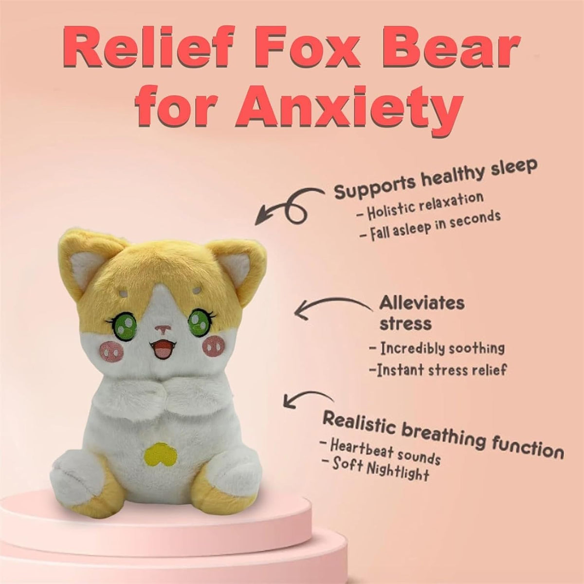 Breathing Cat Plush Toy