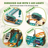 Dinosaur Car Track Set for Kids