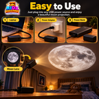 How to use a USB moon projector with a laptop, power bank or wall adapter